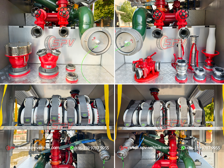 Valves Details of 8,000 Litres Fire Truck